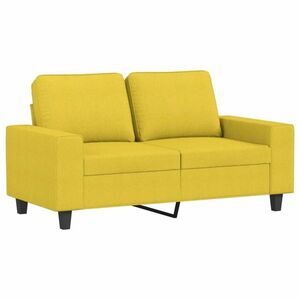 vidaXL 2 személyes világossárga szövet kanapé 120 cm kép