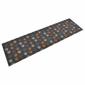 vidaXL mosható tappancsmintás bársony konyhaszőnyeg 45 x 150 cm kép