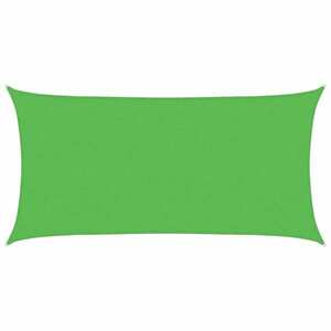 vidaXL világoszöld négyszögletű HDPE napvitorla 160 g/m² 2 x 3, 5 m kép
