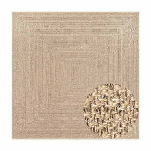 vidaXL ZIZUR juta hatású beltéri és kültéri szőnyeg 120x120 cm kép
