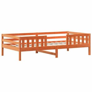 vidaXL viaszbarna tömör fenyőfa ágy matrac nélkül 75 x 190 cm kép