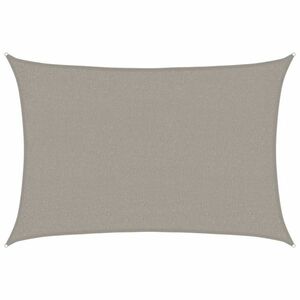 vidaXL világosszürke négyszögletű HDPE napvitorla 160 g/m² 2x2, 5 m kép