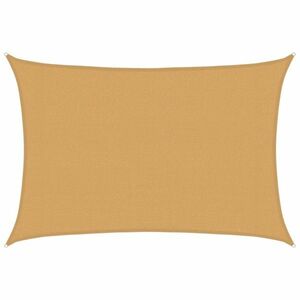 vidaXL homokszínű négyszögletű HDPE napvitorla 160 g/m² 3x4, 5 m kép