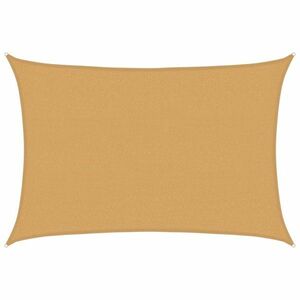 vidaXL homokszínű négyszögletű HDPE napvitorla 160 g/m² 2, 5x3, 5 m kép