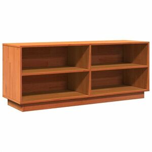 vidaXL viaszbarna tömör fenyőfa cipőszekrény 110 x 34 x 45 cm kép