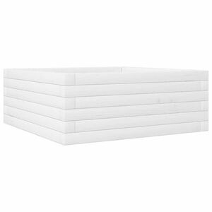 vidaXL fehér tömör fenyőfa kerti virágláda 60 x 60 x 23 cm kép
