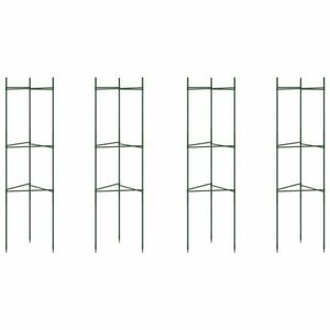 vidaXL 4 db acél és PP paradicsomketrec 116 cm kép