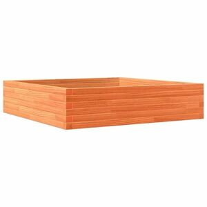 vidaXL viaszbarna tömör fenyőfa kerti virágláda 100 x 100 x 23 cm kép