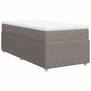 vidaXL tópszínű szövet rugós ágy matraccal 90 x 190 cm kép
