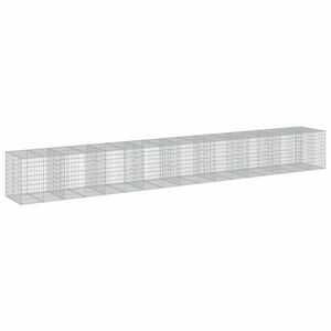 vidaXL horganyzott vas gabion kosár fedéllel 950 x 100 x 100 cm kép