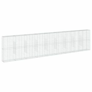 vidaXL horganyzott vas gabion kosár fedéllel 900 x 50 x 200 cm kép