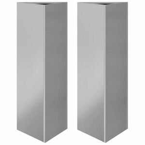 vidaXL 2 db horganyzott acél háromszög alakú kerti ültető 30x26x75 cm kép