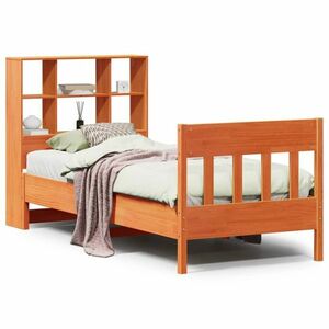 vidaXL viaszbarna tömör fenyőfa ágy matrac nélkül 75 x 190 cm kép