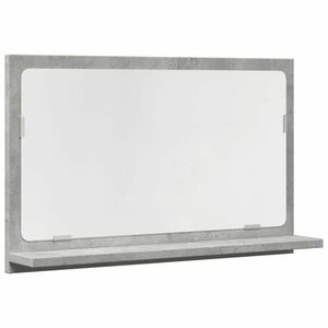 vidaXL betonszürke szerelt fa tükrös fürdőszobaszekrény 60x11x37 cm kép
