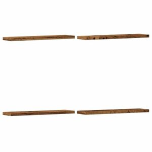 vidaXL 4 db antik fa színű szerelt fa fali polc 40 x 10 x 1, 5 cm kép