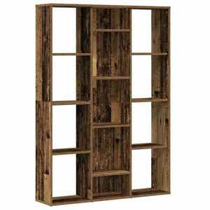 vidaXL antik fa forgácslap térelválasztó/könyvszekrény 100x24x140 cm kép