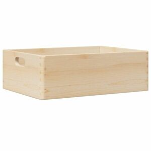 vidaXL Fa doboz fogantyúkkal 40x30x13 cm tömör fa fenyő kép