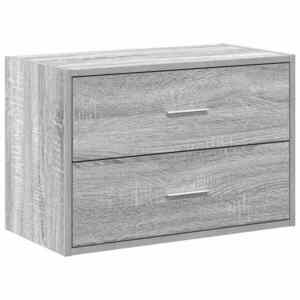 vidaXL szürke sonoma szerelt fa szekrény 2 fiókkal 60 x 31 x 40 cm kép
