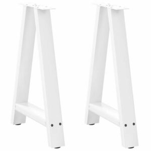 vidaXL 2 db fehér acél dohányzóasztal lábak A-alakú 60x(72-73) cm kép
