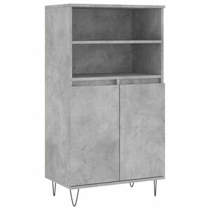 Betonszürke szerelt fa magasszekrény 60 x 36 x 110 cm kép