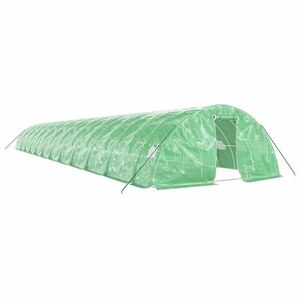 vidaXL zöld acélvázas melegház 120 m² 24 x 5 x 2, 3 m kép