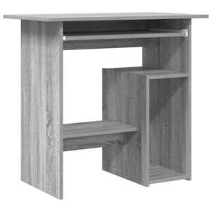 vidaXL szürke sonoma színű szerelt fa íróasztal 80 x 45 x 74 cm kép