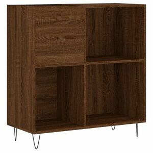 Barna tölgy színű szerelt fa hanglemezszekrény 84, 5x38x89 cm kép