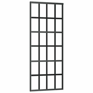 vidaXL fekete ESG üveg és alumínium tolóajtó 76 x 205 cm kép