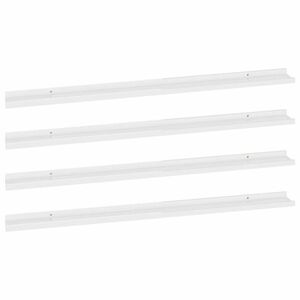 vidaXL 4 db magasfényű fehér fali polc 115 x 9 x 3 cm kép