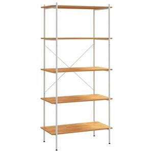 vidaXL fehér és tölgyfa 5 szintes polcrendszer 80x40x163 cm kép