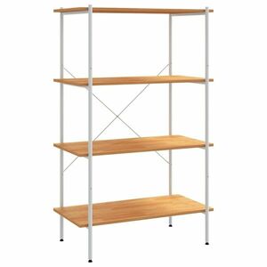 vidaXL fehér és tölgyfa 4 szintes polcrendszer 80x40x130 cm kép
