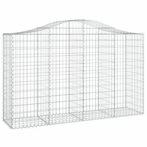 Íves horganyzott vas gabion kosár 200x50x120/140 cm kép