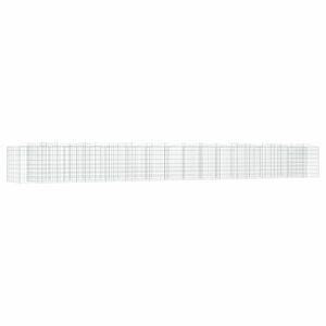 vidaXL íves horganyzott vas gabion magaságyás 800 x 100 x 100 cm kép