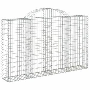 Íves horganyzott vas gabion kosár 200x30x120/140 cm kép