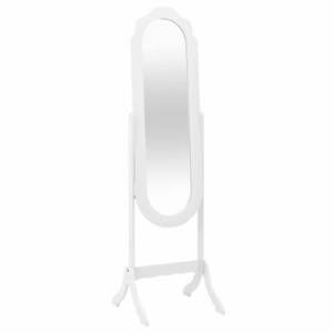 vidaXL fehér szerelt fa szabadon álló tükör 45, 5 x 47, 5 x 160 cm kép