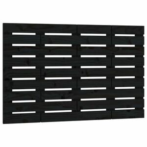 vidaXL fekete tömör fenyőfa fali fejtámla 96 x 3 x 63 cm kép