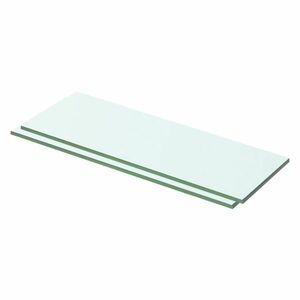 vidaXL 2 db átlátszó üveg paneles polc 50 x 12 cm kép
