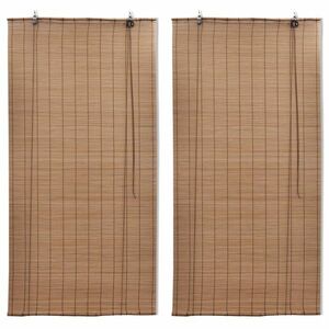 vidaXL 2 db barna bambusz redőny 120 x 220 cm kép