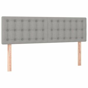 2 db világosszürke szövet fejtámla 72 x 5 x 78/88 cm kép