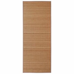 vidaXL Négyszögletes barna bambusz szőnyeg 80 x 300 cm kép