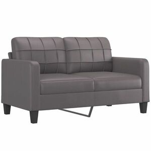 vidaXL 2 személyes szürke műbőr kanapé 140 cm kép