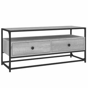 vidaXL szürke fa TV-szekrény 100 x 35 x 35 cm kép