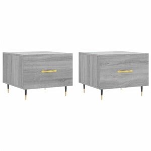 vidaXL 2 db szürke sonoma szerelt fa dohányzóasztal 50 x 50 x 40 cm kép