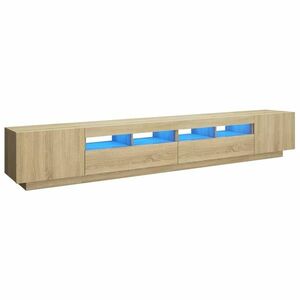 vidaXL sonoma tölgy színű TV-szekrény LED-lámpákkal 260 x 35 x 40 cm kép