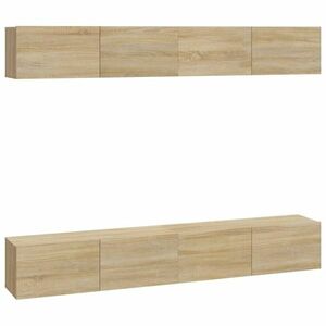 vidaXL 4 db sonoma tölgy színű fali TV-szekrény 100 x 30 x 30 cm kép