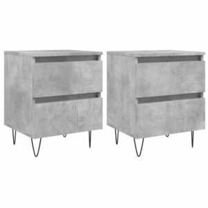 vidaXL 2 db betonszürke szerelt fa éjjeliszekrény 40 x 35 x 50 cm kép