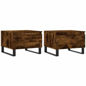 vidaXL 2 db füstös tölgy szerelt fa dohányzóasztal 50 x 46 x 35 cm kép