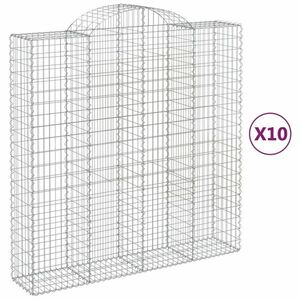 Íves horganyzott vas gabion kosár 200x50x200/220 cm kép