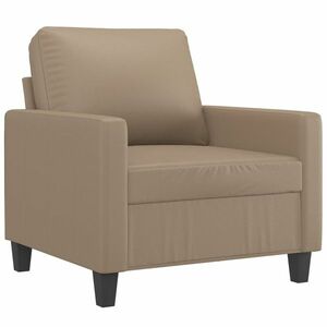Kávészínű műbőr kanapéfotel 60 cm kép