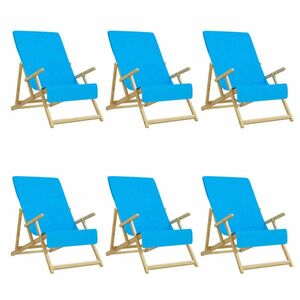 vidaXL 6 db türkizkék 400 GSM szövet strandtörölköző 60 x 135 cm kép